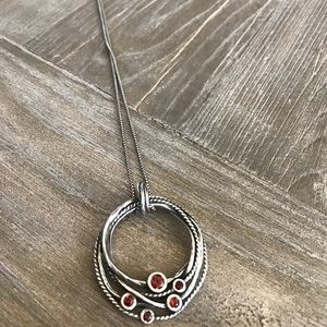 Paz Oxidized 925 Silver Pendant Necklace - NWOT